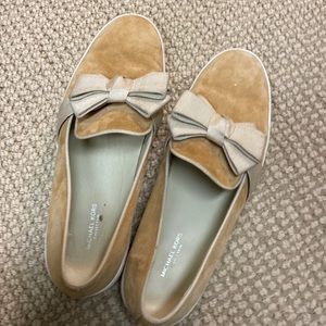 Michael Kors suede bow loafer